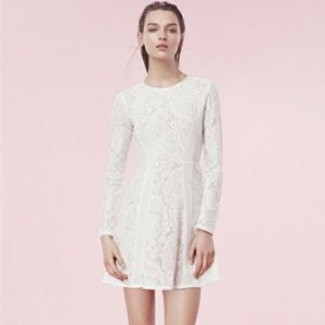 BCBG MAXAZRIA Baylie White Lace Dress